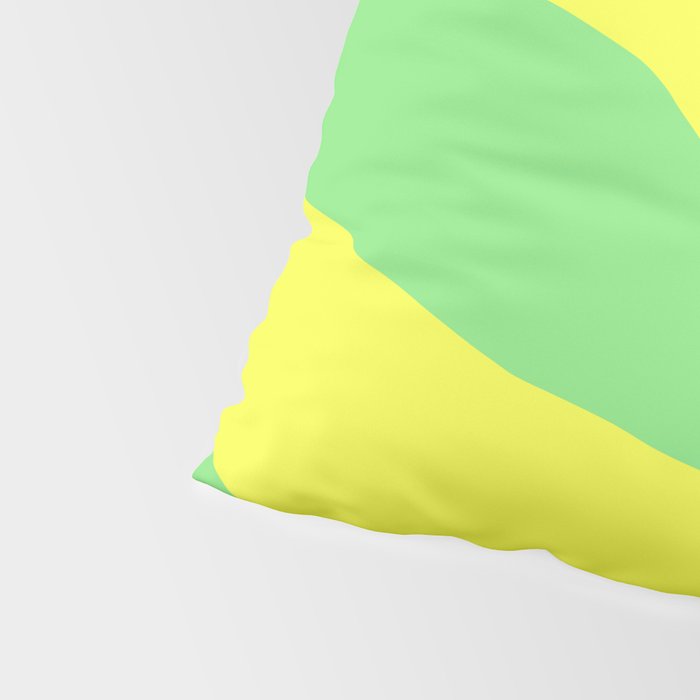 Vivid Abstract Organic Forms Neon Yellow and Green Pillow Sham Gallery Image 4