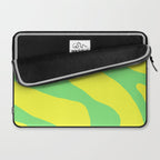 Vivid Abstract Organic Forms Neon Yellow and Green Laptop Sleeve Gallery Image 2