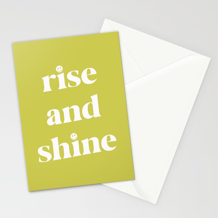 Rise And Shine Lime Stationery Card Gallery Image 2