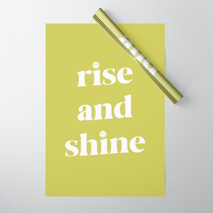 Rise And Shine Lime Wrapping Paper Gallery Image 1