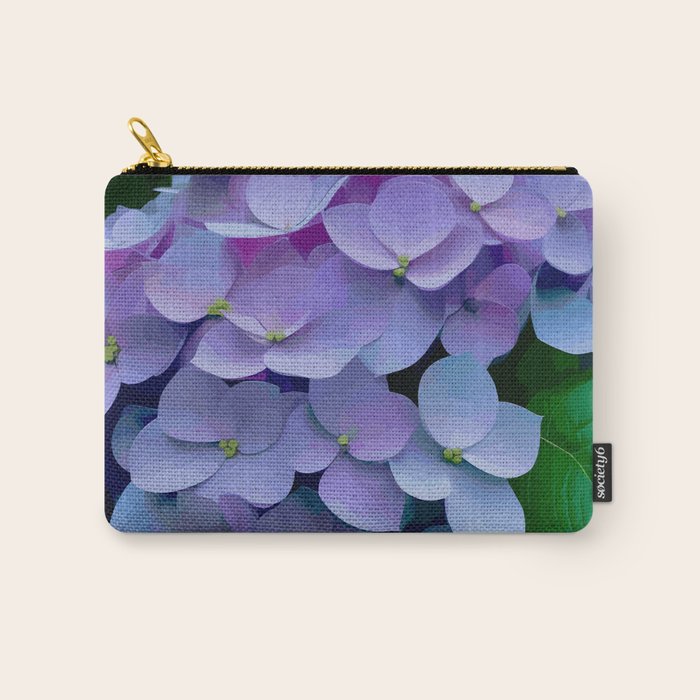 Pink and Blue Hydrangea Flower Color Variations Carry All Pouch Gallery Image 1