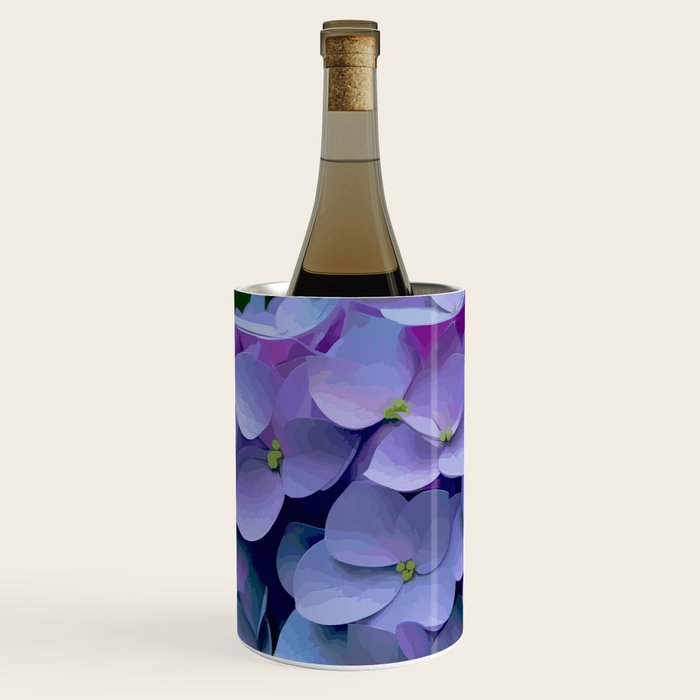Pink and Blue Hydrangea Flower Color Variations Wine Chiller Gallery Image 2