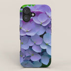 Pink and Blue Hydrangea Flower Color Variations iPhone Case Gallery Image 1
