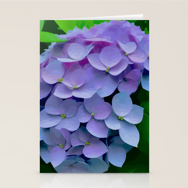 Pink and Blue Hydrangea Flower Color Variations Stationery Card Gallery Image 2