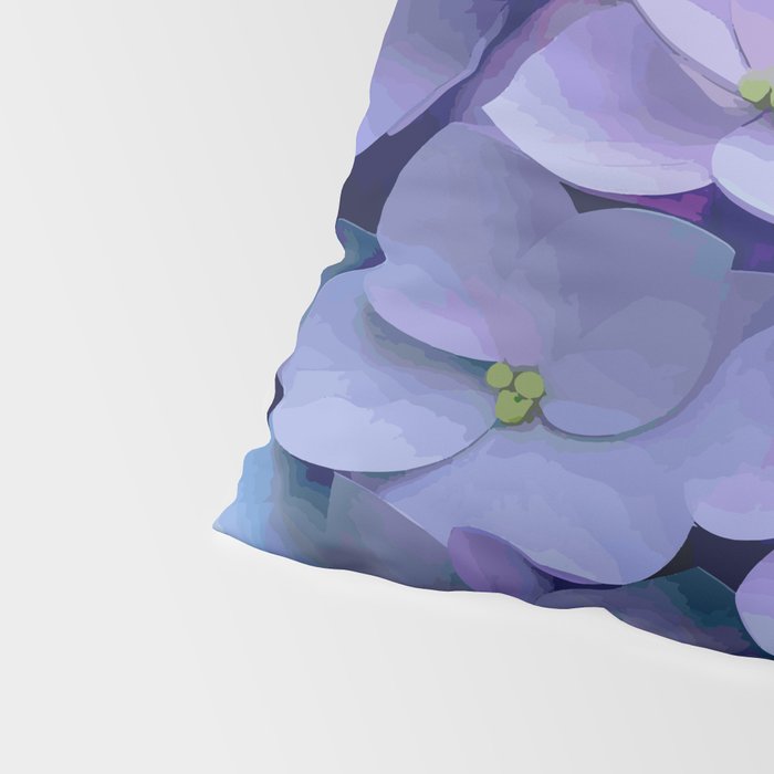 Pink and Blue Hydrangea Flower Color Variations Pillow Sham Gallery Image 4