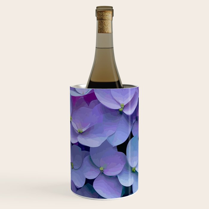 Pink and Blue Hydrangea Flower Color Variations Wine Chiller Gallery Image 1
