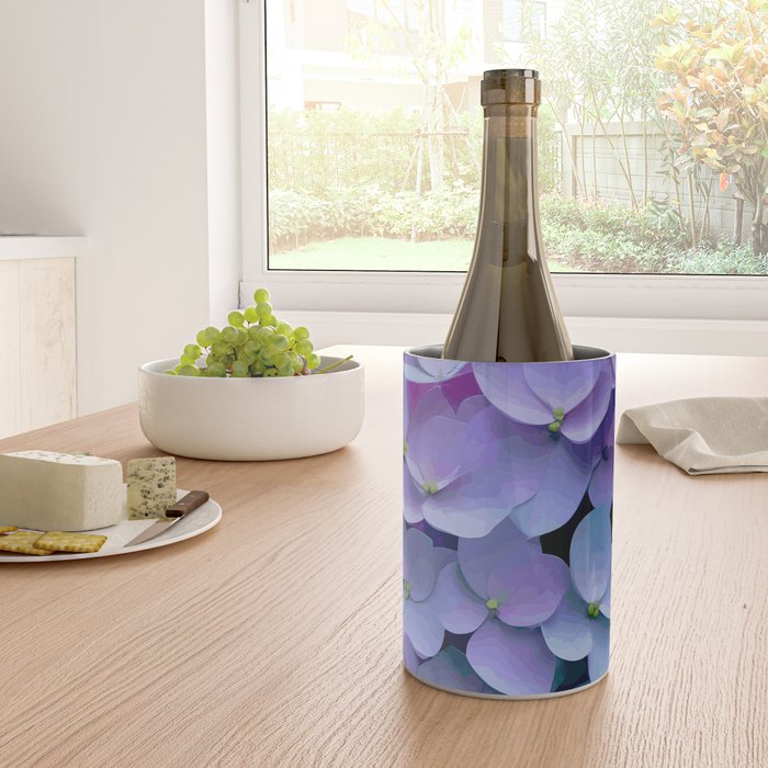 Pink and Blue Hydrangea Flower Color Variations Wine Chiller Gallery Image 4