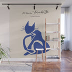 Henri Matisse 'The Night Cat' Blue Feline Abstract Figure Art Wall Mural Gallery Image 1