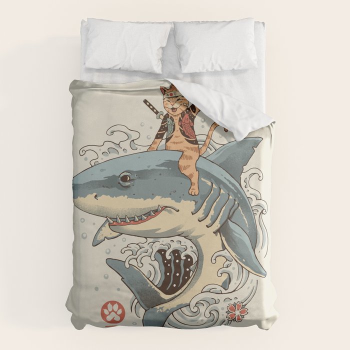 Cat Shark Duvet Cover Gallery Image 6