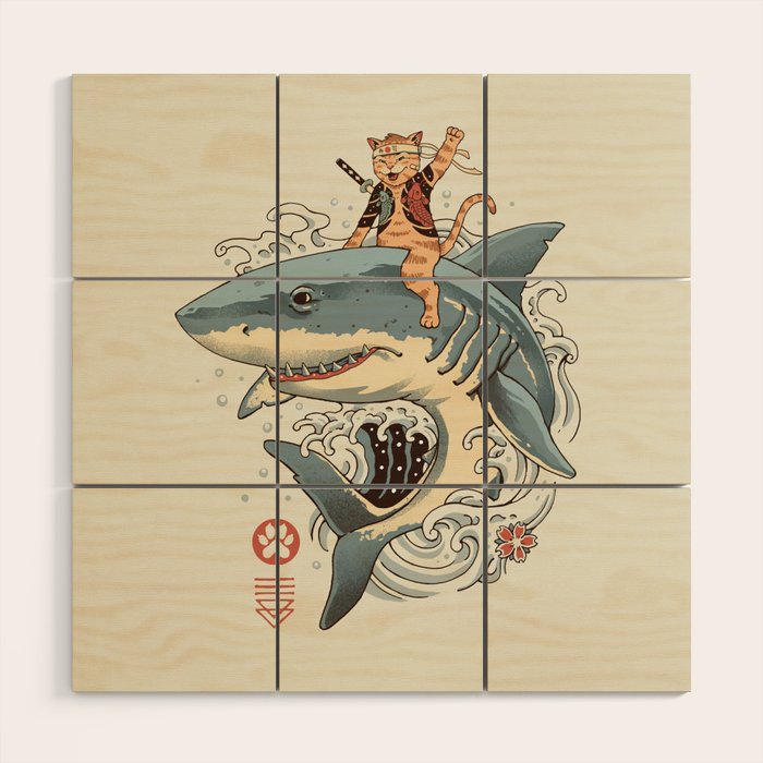 Cat Shark Wood Wall Art Gallery Image 1