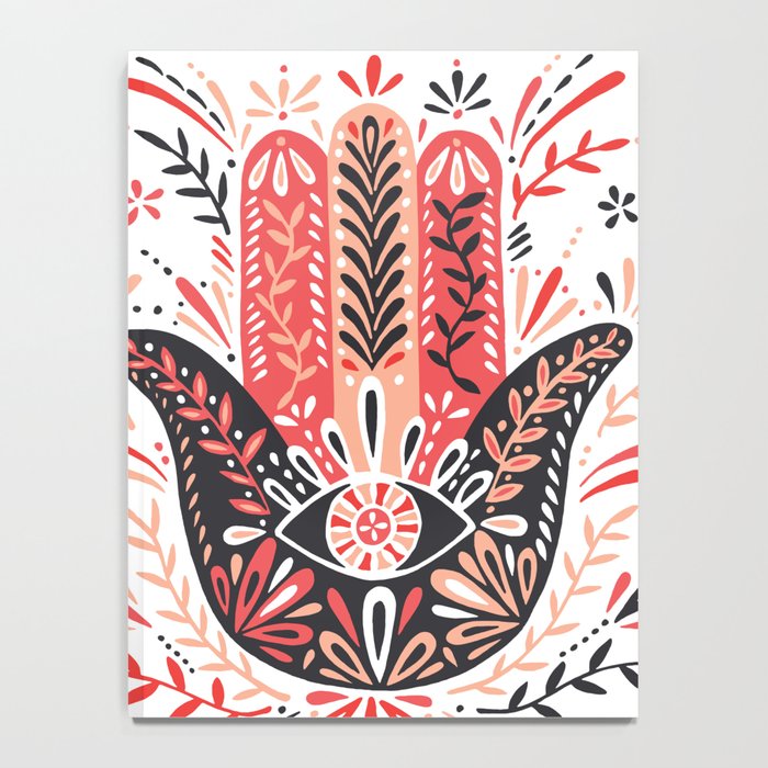 Hamsa Hand - Red & Black Palette Notebook Gallery Image 4