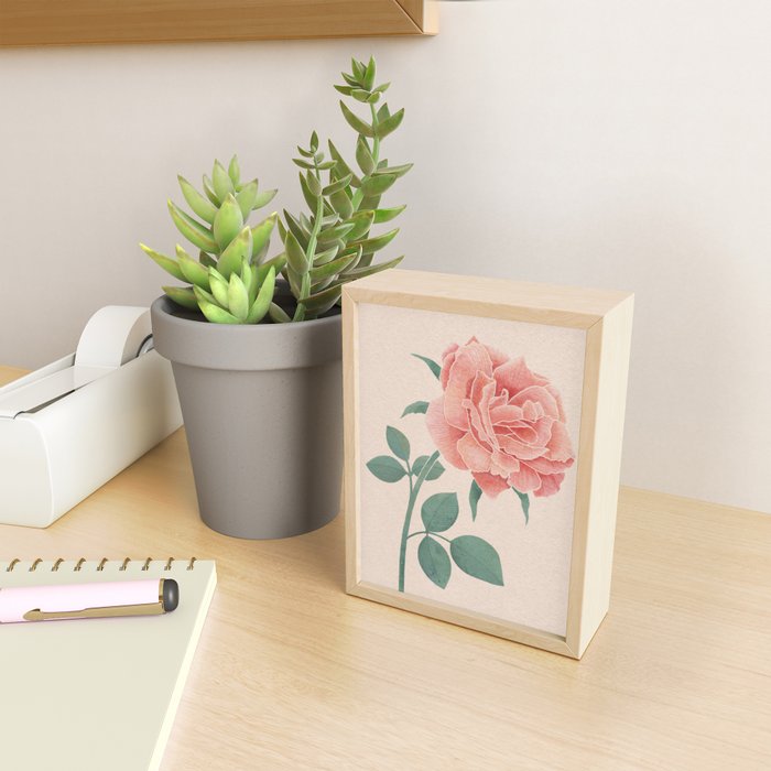 A Simple Rose Mini Art Print Gallery Image 2