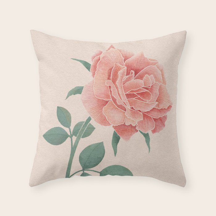 A Simple Rose Throw Pillow Gallery Image 6