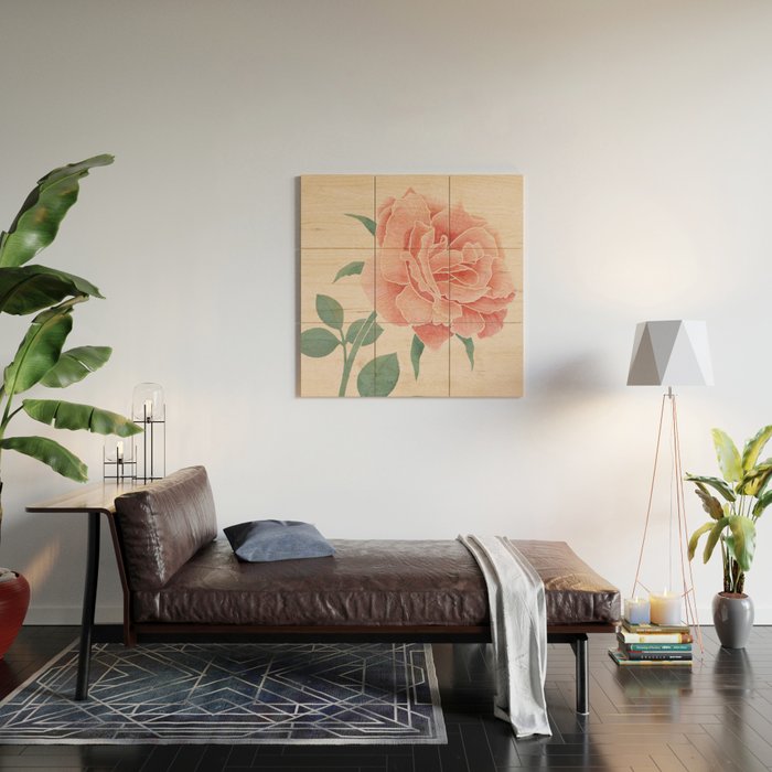 A Simple Rose Wood Wall Art Gallery Image 2