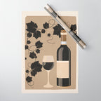 Black Wine 2 Wrapping Paper Gallery Image 1