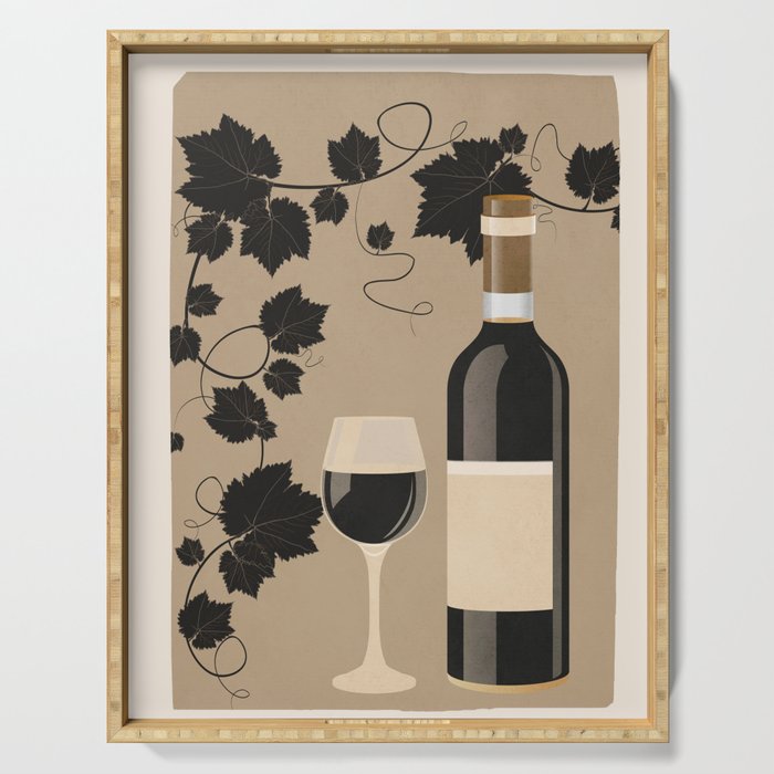 Black Wine 2 Serving Tray Gallery Image 1