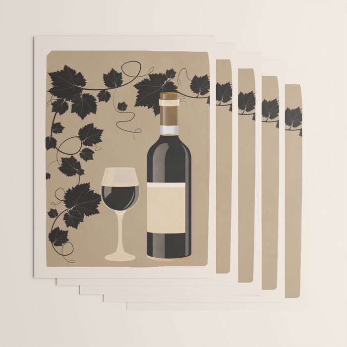 Black Wine 2 Wrapping Paper Gallery Image 3
