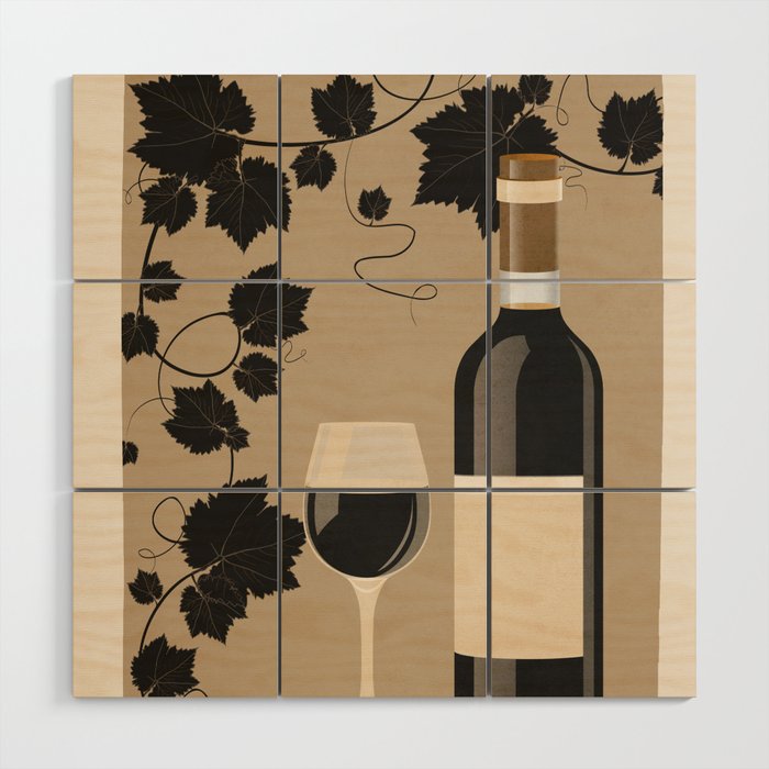 Black Wine 2 Wood Wall Art Gallery Image 1