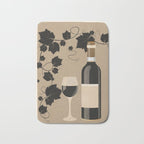 Black Wine 2 Bath Mat Gallery Image 1