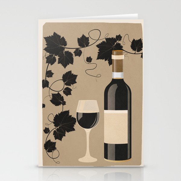 Black Wine 2 Stationery Card Gallery Image 1