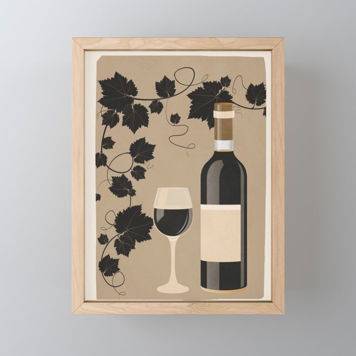 Black Wine 2 Mini Art Print Gallery Image 1