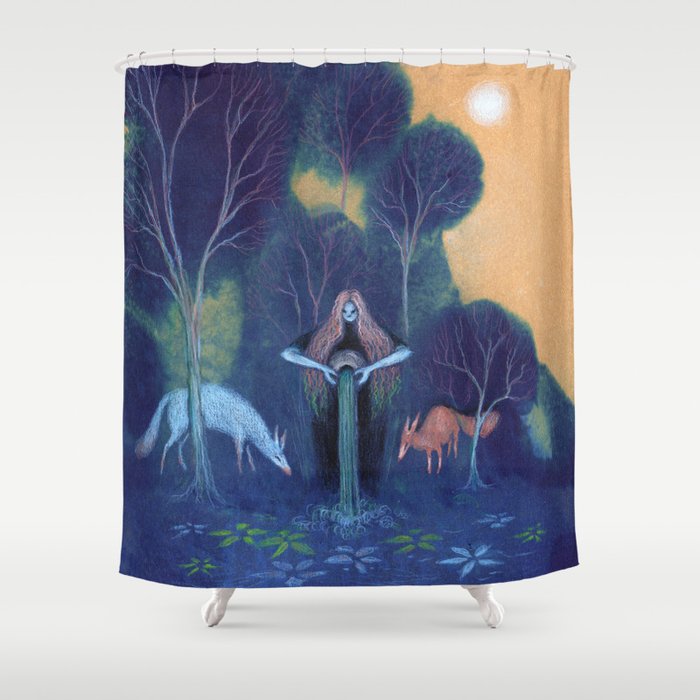 Filling the Well Shower Curtain Gallery Image 1