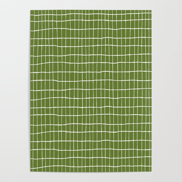 Olive Green Grid | PATTERN 05: The Retro Edition Poster Gallery Image 4