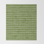 Olive Green Grid | PATTERN 05: The Retro Edition Throw Blanket Gallery Image 2