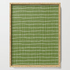 Olive Green Grid | PATTERN 05: The Retro Edition Serving Tray Gallery Image 1