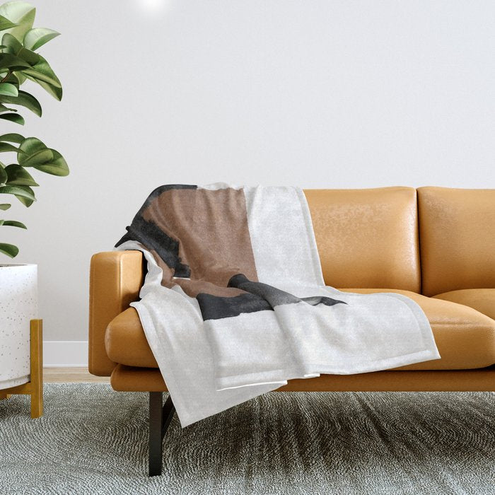 Natural Abstract Throw Blanket Gallery Image 1