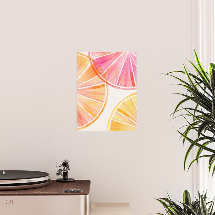 Summer Citrus Party Watercolor Poster Gallery Image 2