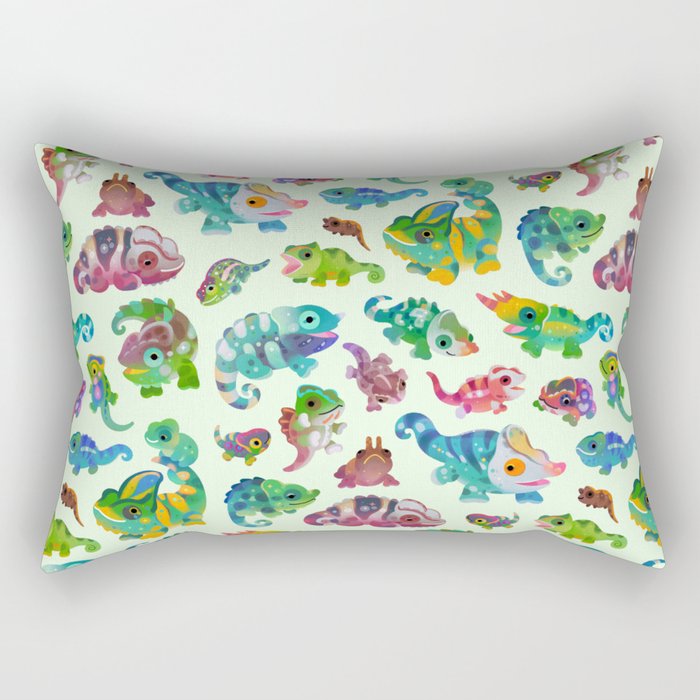 Chameleon - bright Rectangular Pillow Gallery Image 1
