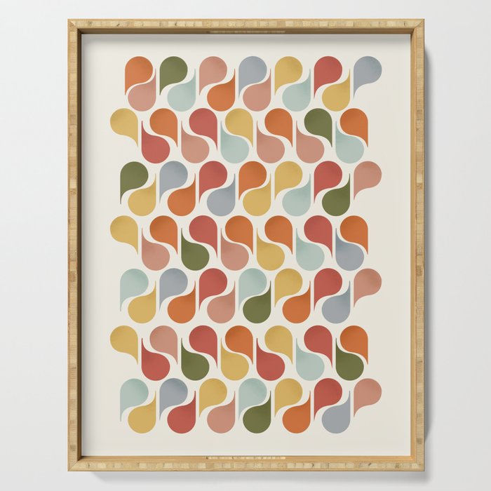 retro pattern no4 Serving Tray Gallery Image 1
