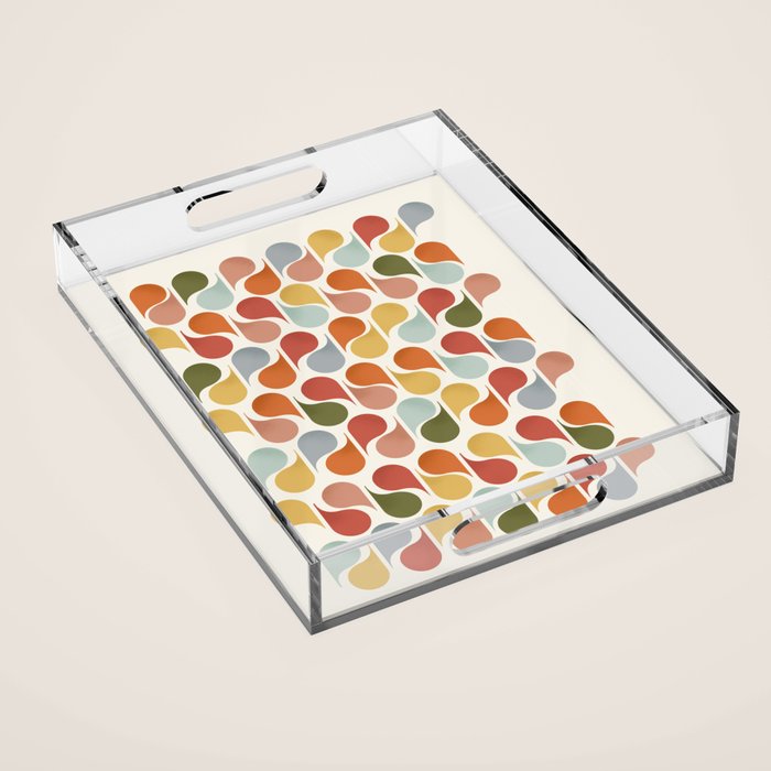 retro pattern no4 Acrylic Tray Gallery Image 1