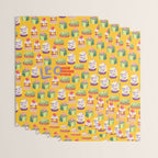 Leo Birthday Treats in Orange | Zodiac Series Wrapping Paper Gallery Image 3