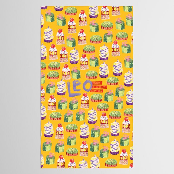 Leo Birthday Treats in Orange | Zodiac Series Tablecloth Gallery Image 2