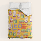 Leo Birthday Treats in Orange | Zodiac Series Comforter Gallery Image 6