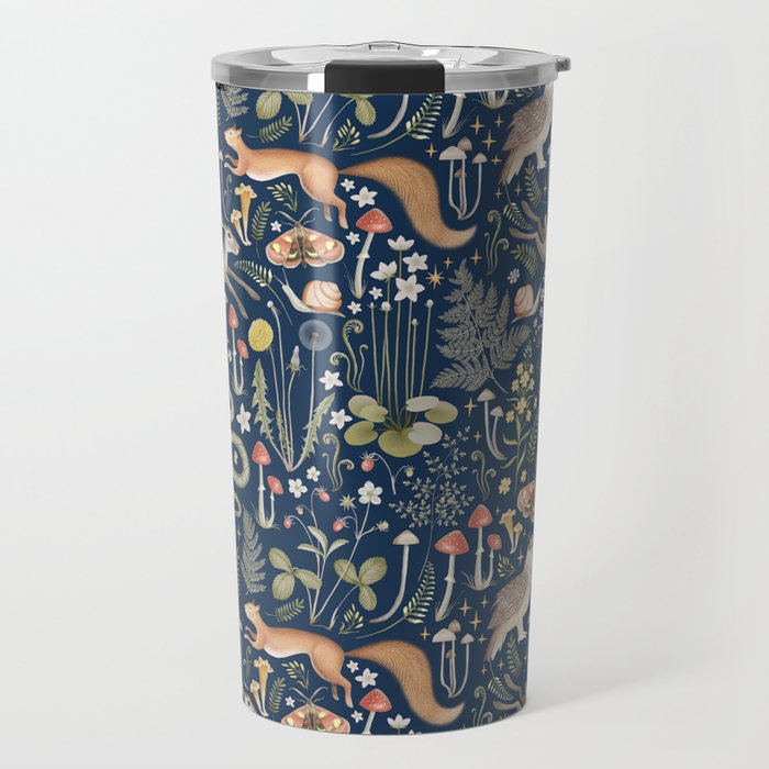 Enchanted Magical Midnight Forest Animals Travel Mug Gallery Image 1
