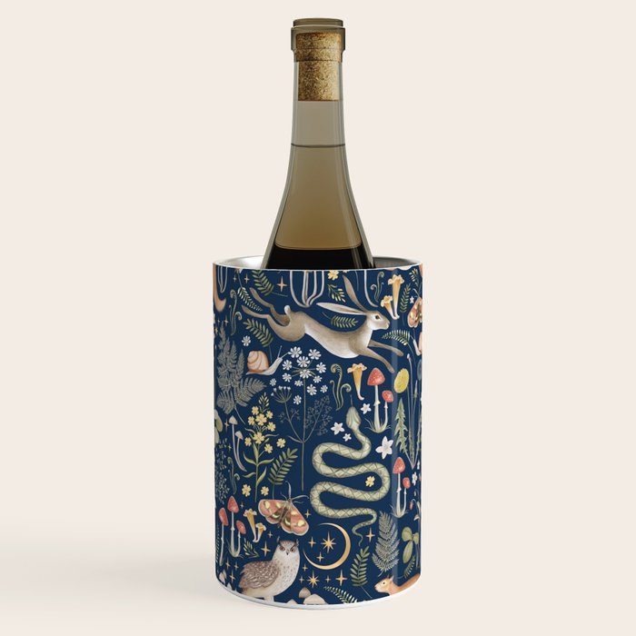 Enchanted Magical Midnight Forest Animals Wine Chiller Gallery Image 3