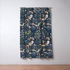 Enchanted Magical Midnight Forest Animals Window Curtain Gallery Image 3