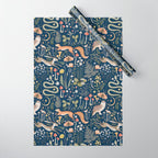 Enchanted Magical Midnight Forest Animals Wrapping Paper Gallery Image 1