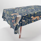 Enchanted Magical Midnight Forest Animals Tablecloth Gallery Image 1