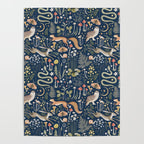 Enchanted Magical Midnight Forest Animals Poster Gallery Image 4