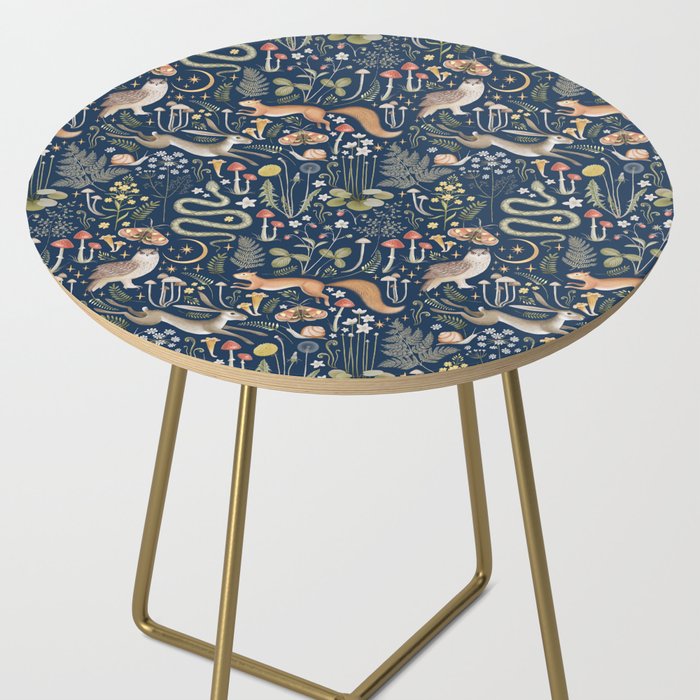 Enchanted Magical Midnight Forest Animals Side Table Gallery Image 2