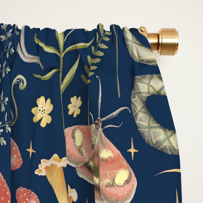 Enchanted Magical Midnight Forest Animals Window Curtain Gallery Image 2