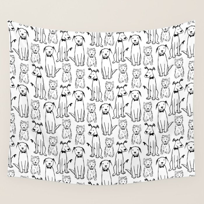 Three dogs Wall Tapestry Gallery Image 1