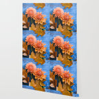 Oak Leaves and Dahlia Flowers Wallpaper Gallery Image 2