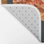 Oak Leaves and Dahlia Flowers Bath Mat Gallery Image 2