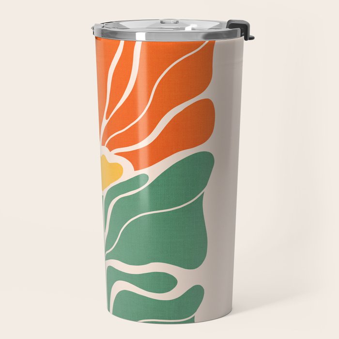 Modern Boho Art Nouveau Floral 1.1 Travel Mug Gallery Image 2