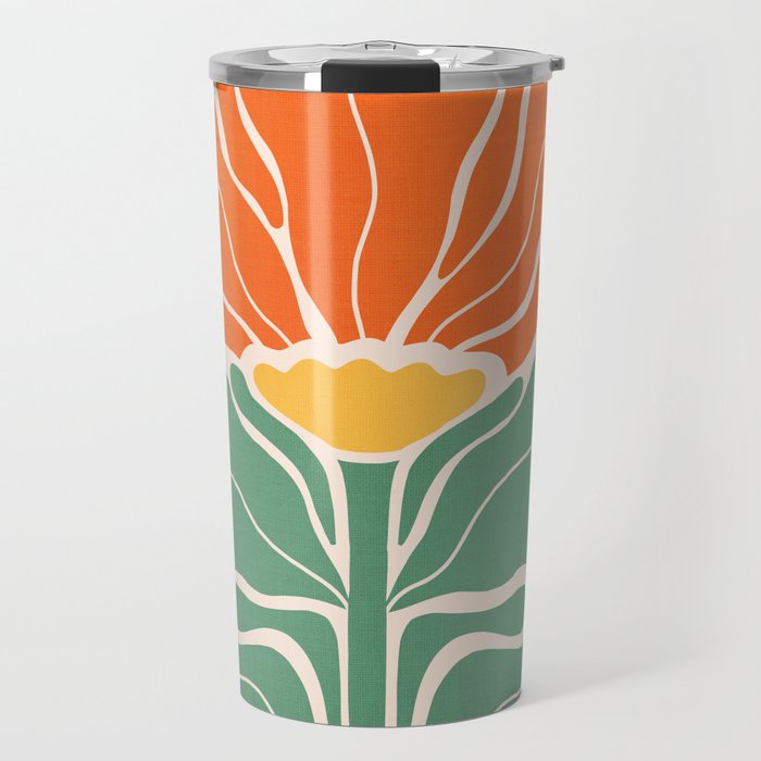 Modern Boho Art Nouveau Floral 1.1 Travel Mug Gallery Image 1
